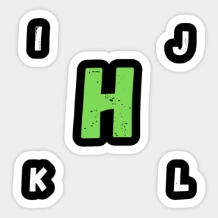 letter H Sticker